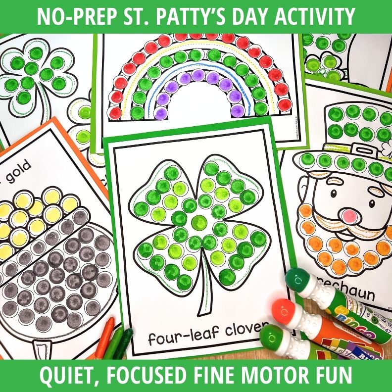 St. Patrick's Day Dot Marker Activity Pages