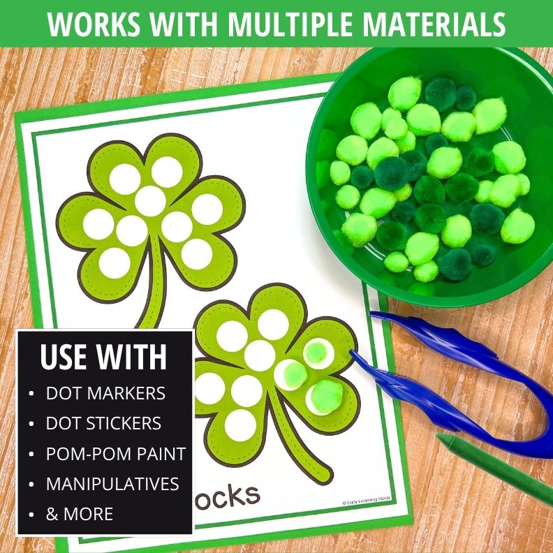 St. Patrick's Day Dot Marker Activity Pages
