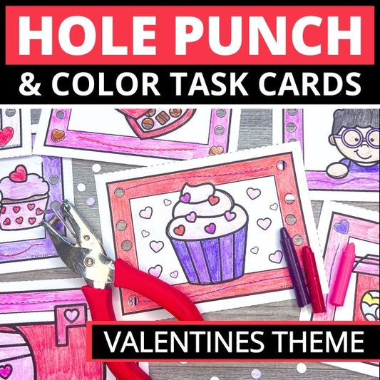 Valentines Day Hole Punch Task Cards