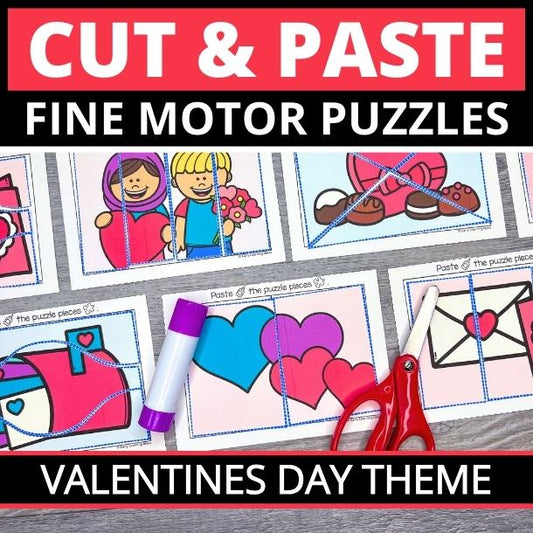 Valentines Cut and Paste Puzzles