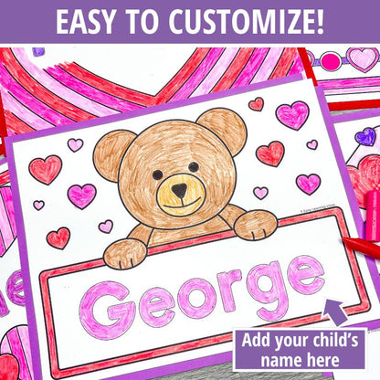 Valentines Day Name Art
