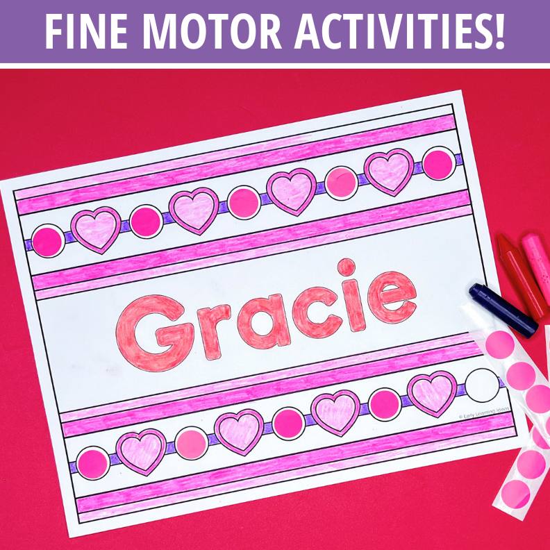Valentines Day Name Art