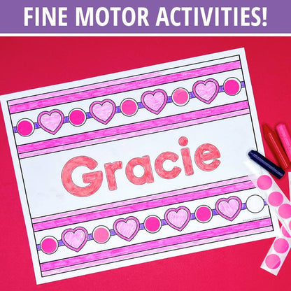 Valentines Day Name Art