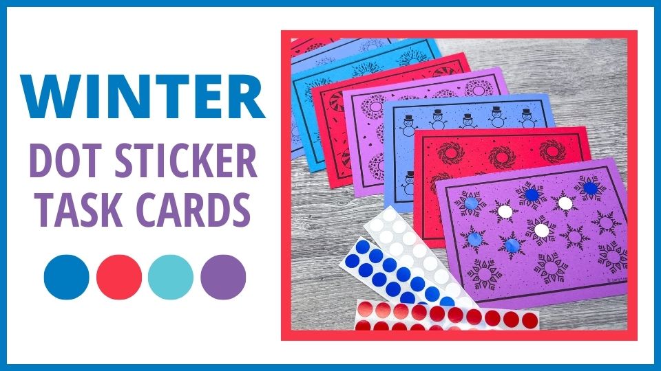 Winter Dot Sticker Fine Motor Task Cards