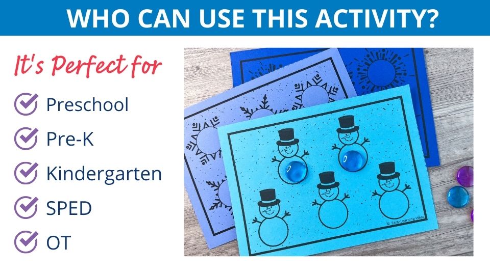 Winter Dot Sticker Fine Motor Task Cards