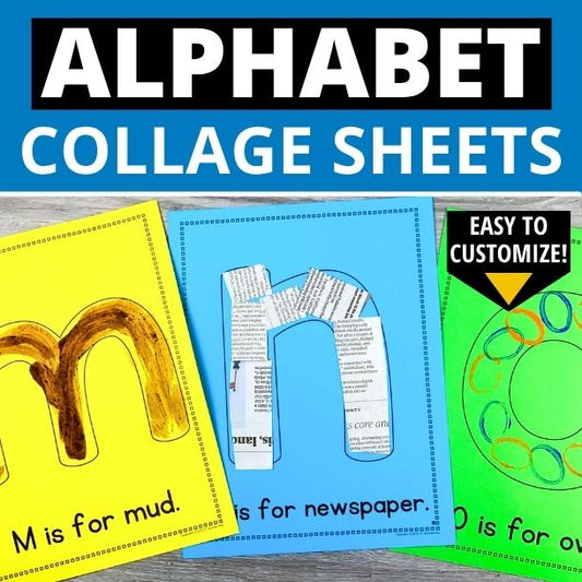 Alphabet Letter Collage Sheets | Editable ABC Activity Pages