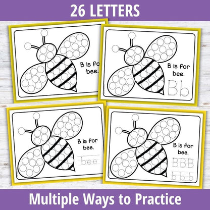 Alphabet Dot Marker Activity Coloring Sheets