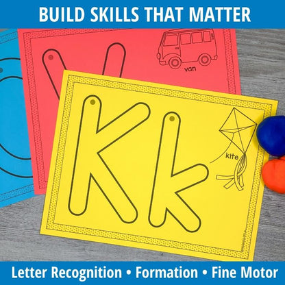 ABC Play Dough and Letter Tracing Mats