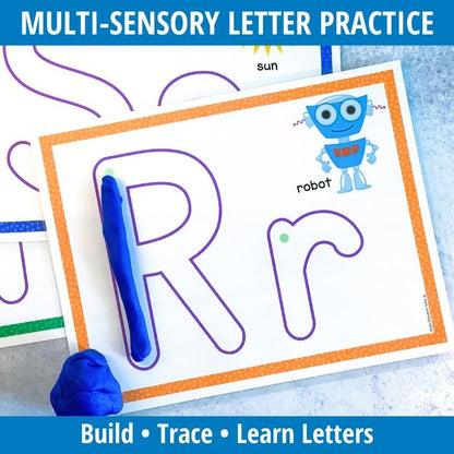 ABC Play Dough and Letter Tracing Mats