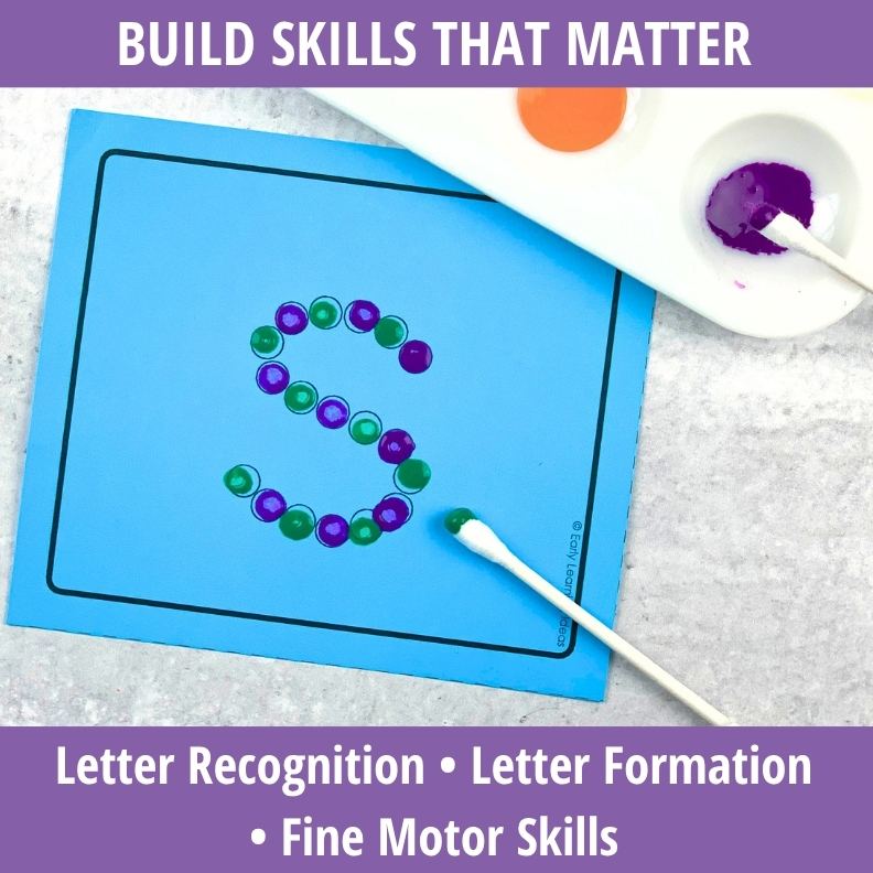 Alphabet Q-Tip Task Cards | Letter Formation & Fine Motor Activities