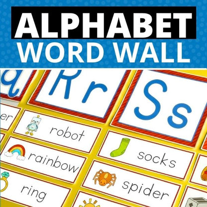 Alphabet Word Wall  & Headers | Printable Word Wall Cards with Editable Templates