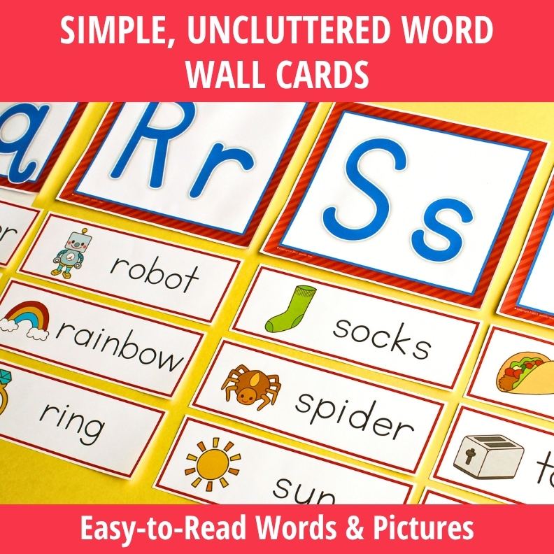 Alphabet Word Wall  & Headers | Printable Word Wall Cards with Editable Templates