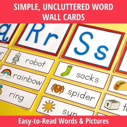 Alphabet Word Wall  & Headers | Printable Word Wall Cards with Editable Templates