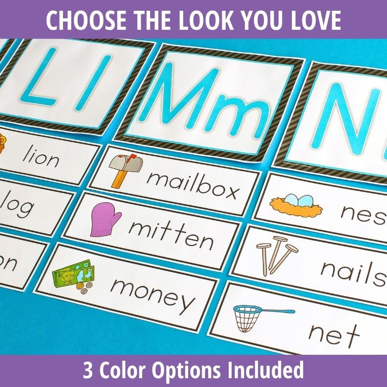 Alphabet Word Wall  & Headers | Printable Word Wall Cards with Editable Templates