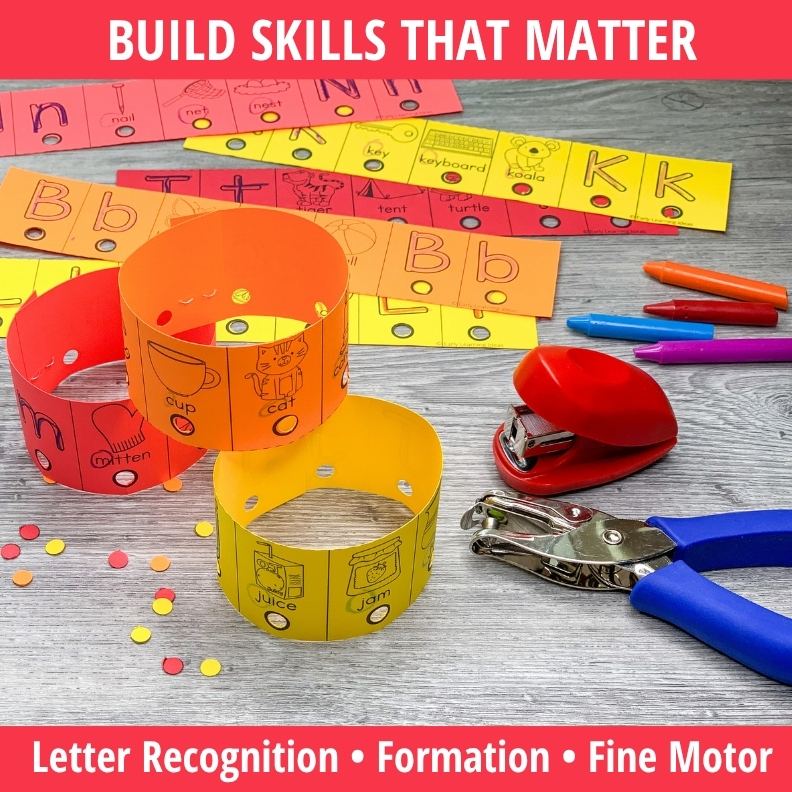 Alphabet Hole Punch Activity & Fine Motor Letter Activities