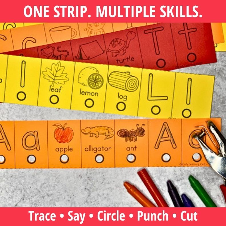Alphabet Hole Punch Activity & Fine Motor Letter Activities