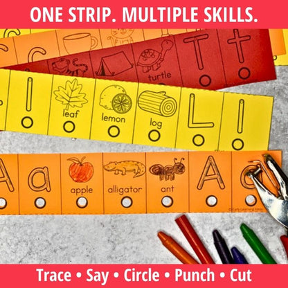 Alphabet Hole Punch Activity & Fine Motor Letter Activities