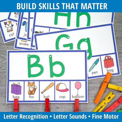 Alphabet and Beginning Sounds Clip Cards