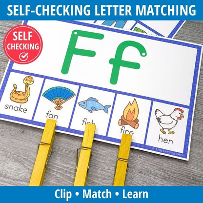 Alphabet and Beginning Sounds Clip Cards