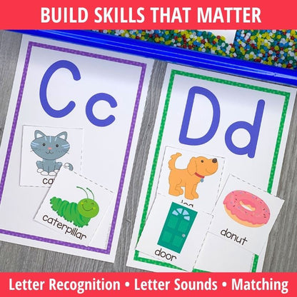 Letter and Beginning Sound Sorting Activity
