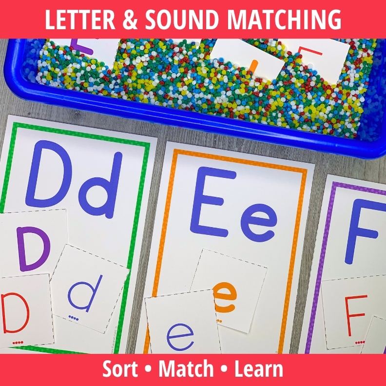 Letter and Beginning Sound Sorting Activity