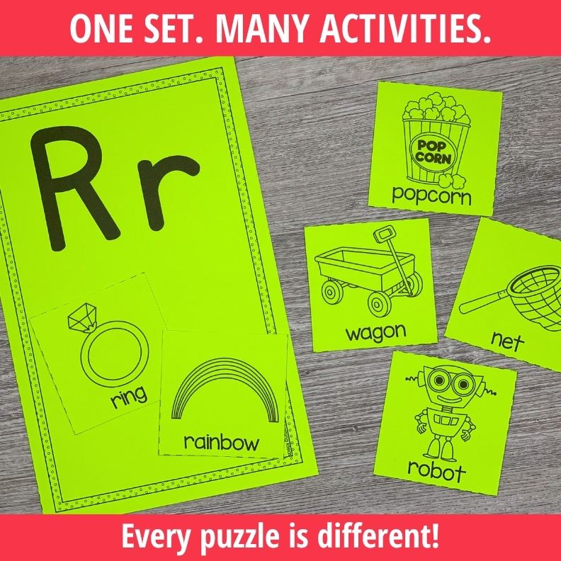 Letter and Beginning Sound Sorting Activity