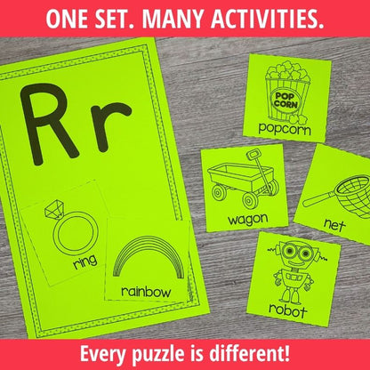 Letter and Beginning Sound Sorting Activity