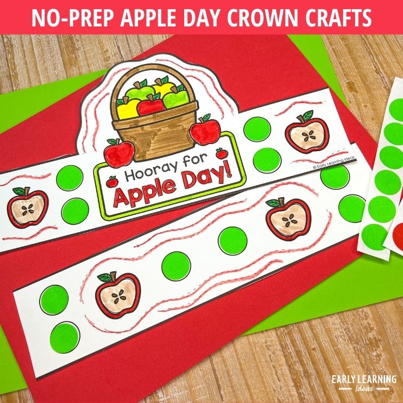 Apple Day Headband Crown Craft Printable