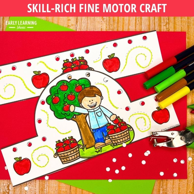 Apple Day Headband Crown Craft Printable