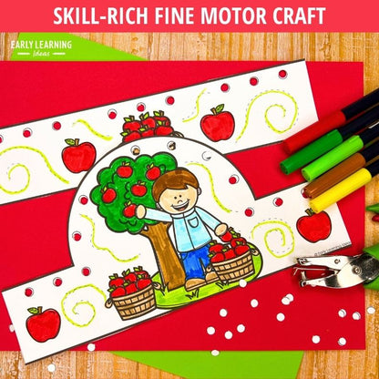 Apple Day Headband Crown Craft Printable