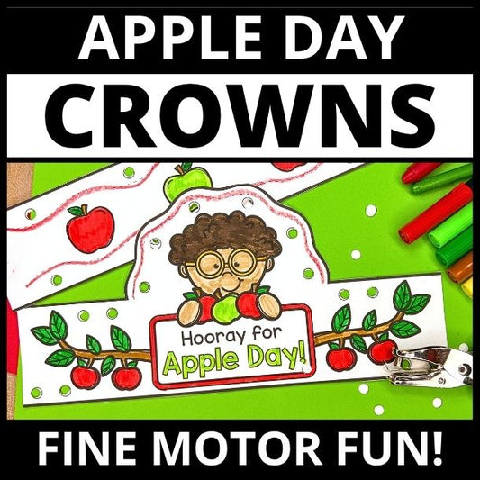 Apple Day Headband Crown Craft Printable
