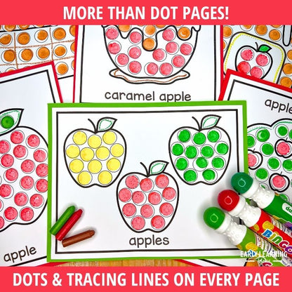 Apple Dot Marker Pages with Built-In Tracing