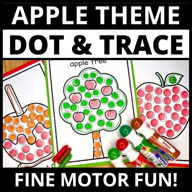 Apple Dot Marker Pages with Built-In Tracing
