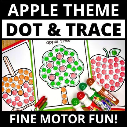 Apple Dot Marker Pages with Built-In Tracing