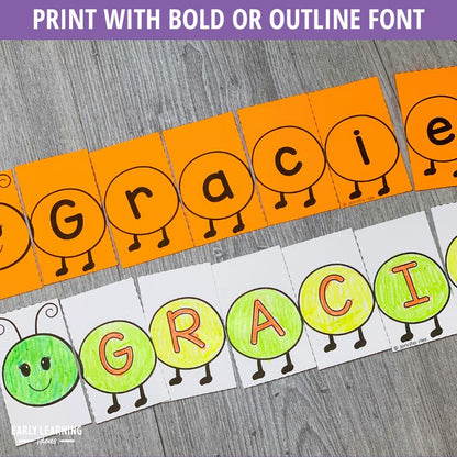Caterpillar Name Puzzles