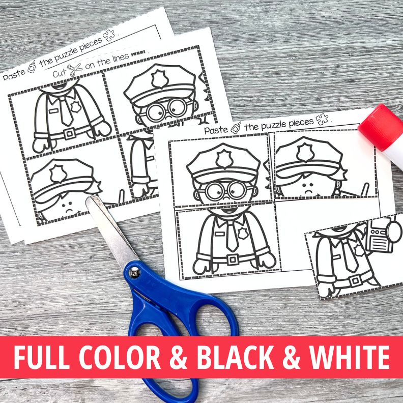 Cut and Paste Puzzles - Community Helpers