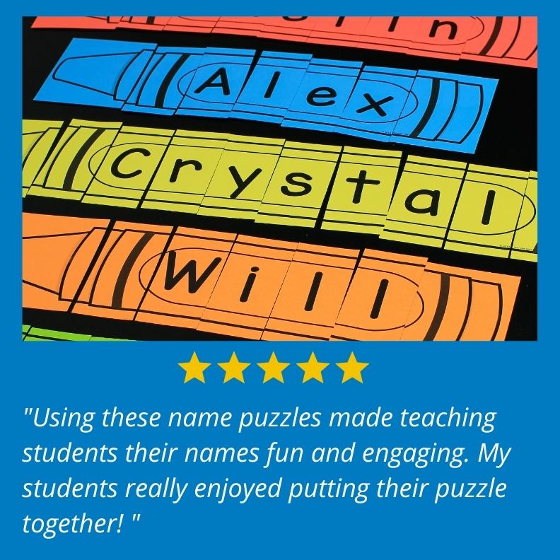 Editable Name Practice Puzzles - Crayon Name Puzzles