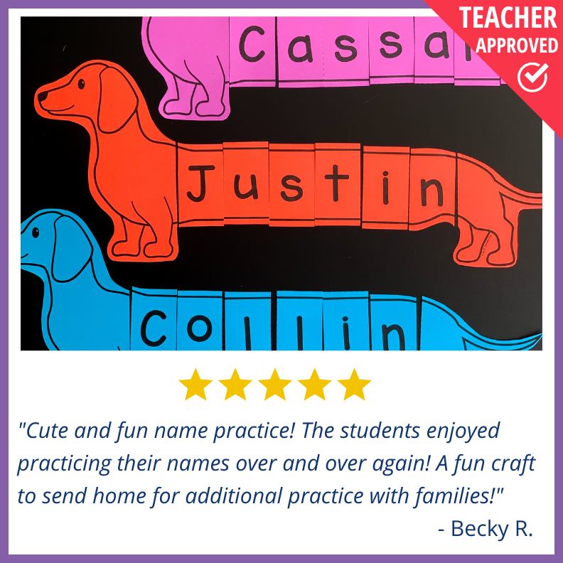 Editable Name Practice Puzzles - Dog Theme