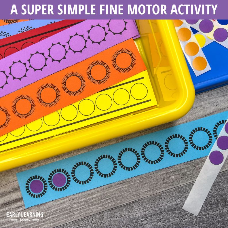 Dot Sticker Activity Strips Early Learning Ideas