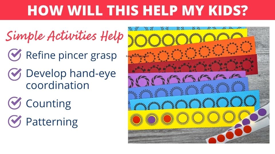 Dot Sticker Activity Strips – Early Learning Ideas