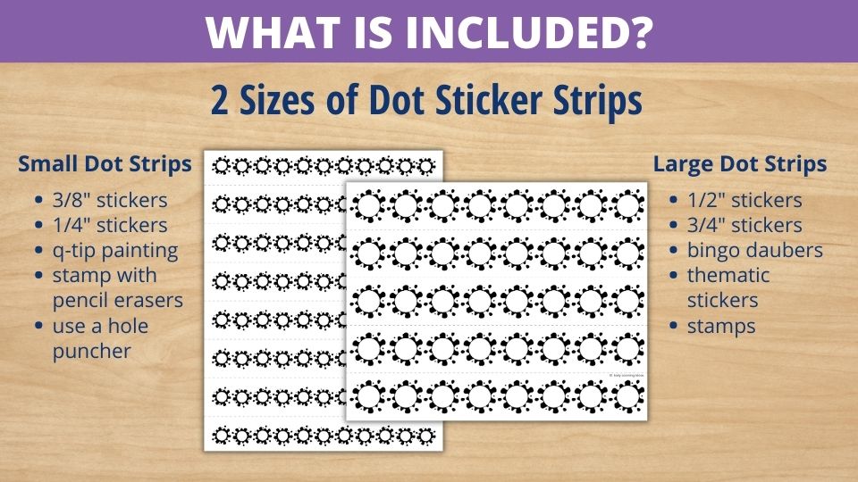 Dot Sticker Activity Strips