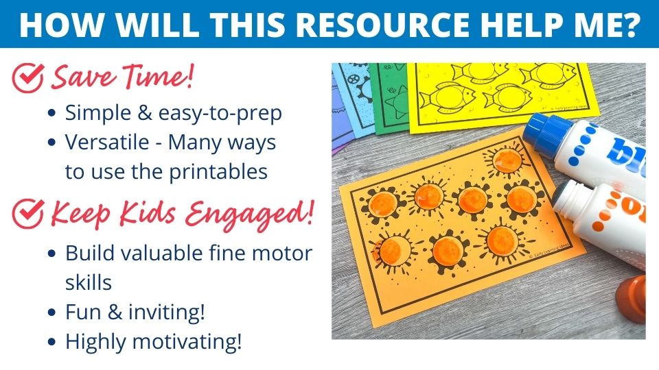 Dot Sticker Activity Task Cards