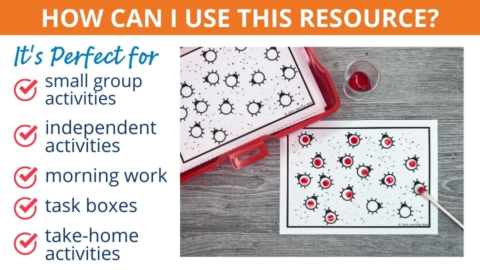 Dot Sticker Activity Task Cards