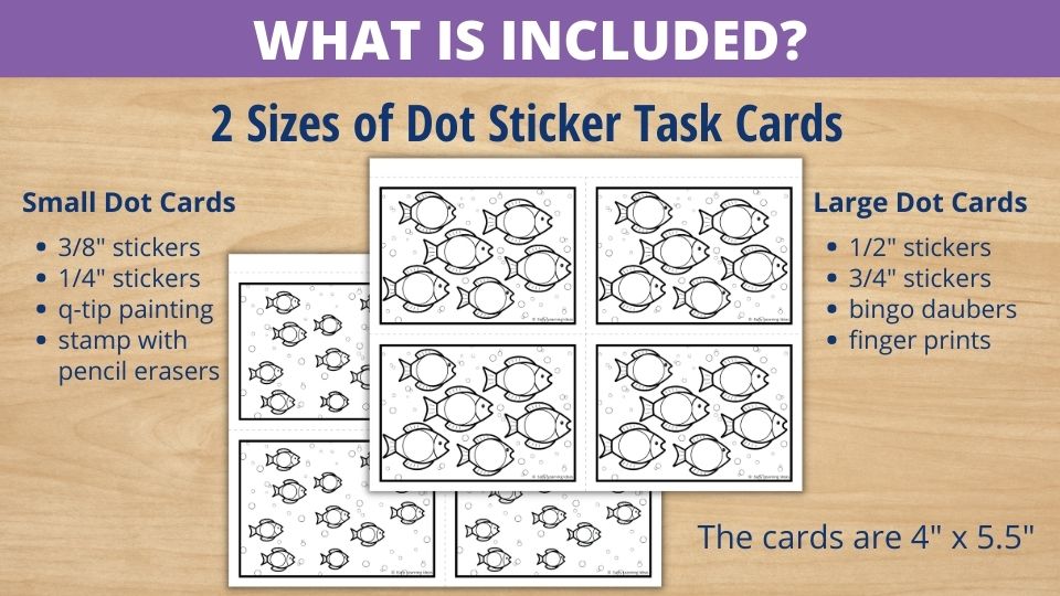 Dot Sticker Activity Task Cards