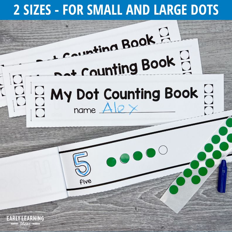 Dot Sticker Number Books Early Learning Ideas