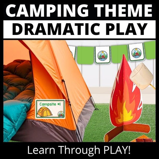 Camping Dramatic Play Set & Pretend Campfire