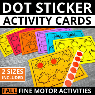 Fall Dot Sticker Fine Motor Task Cards