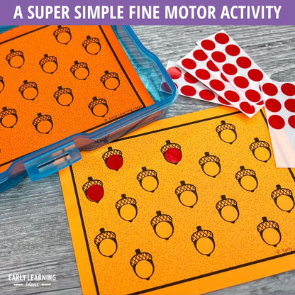 Fall Dot Sticker Fine Motor Task Cards