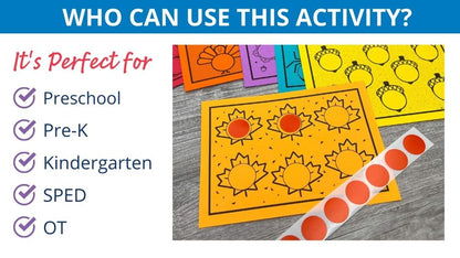 Fall Dot Sticker Fine Motor Task Cards