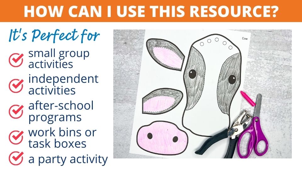 Farm Animal Crafts and Fine Motor Activities